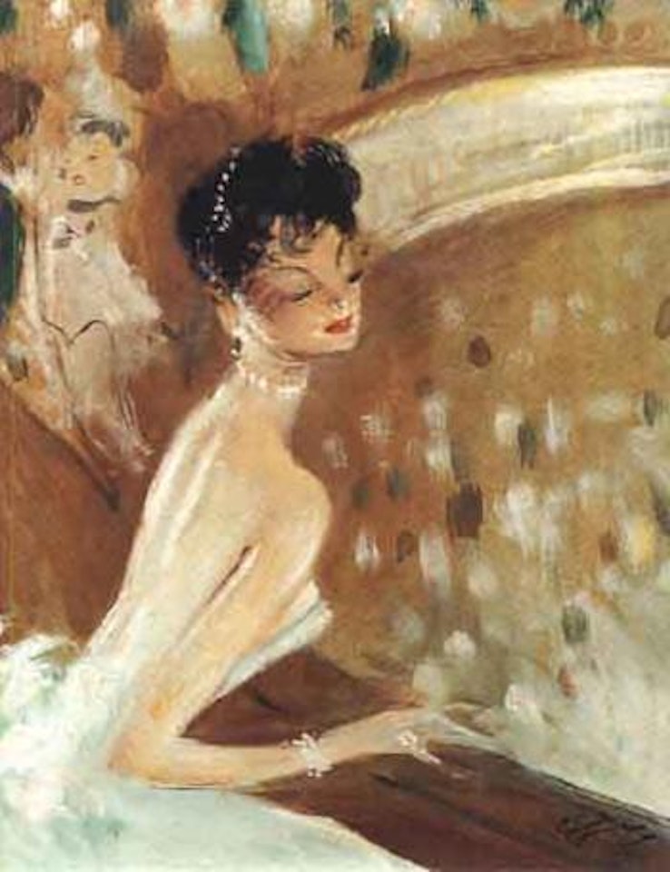 Elegante dans la loge by Jean Gabriel Domergue