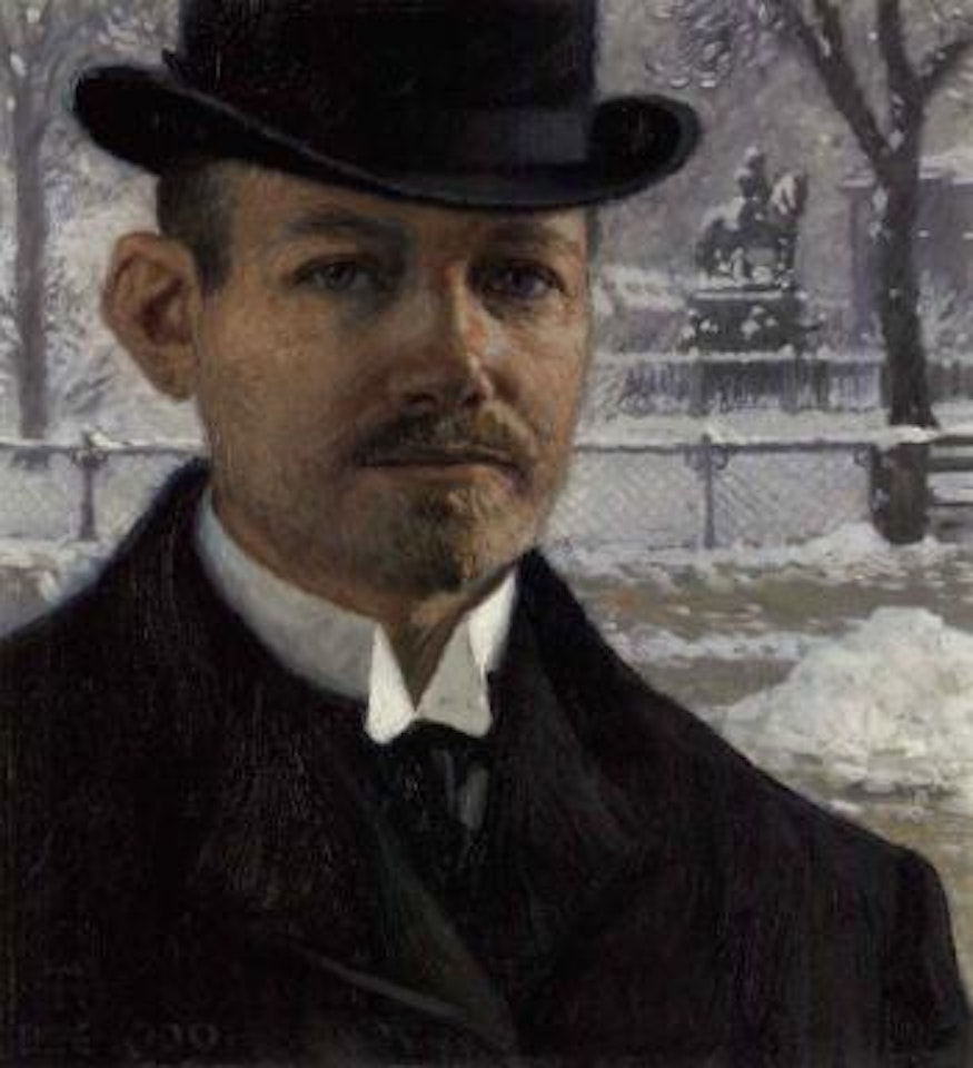 Self-portrait in Nytorv by Paul Fischer