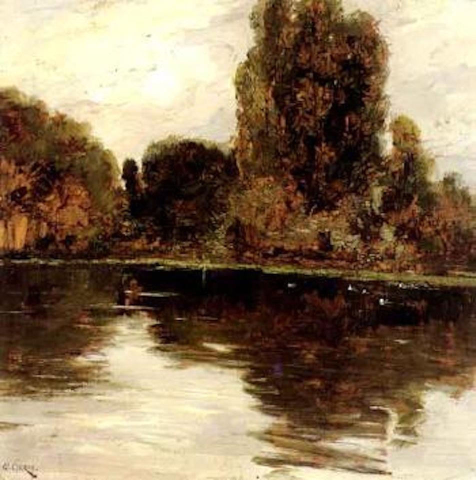 Landscape with lake by Guglielmo Ciardi