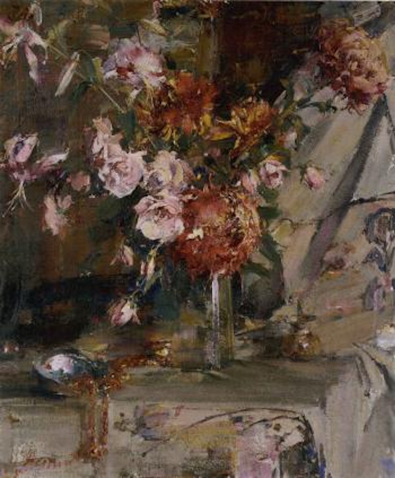 Still life with vase of flowers by Nicolai Fechin