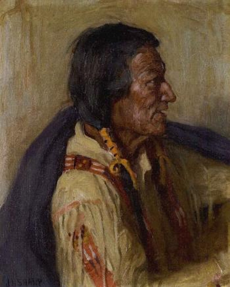 White Paint Mountain, Taos Indian by Joseph Henry Sharp
