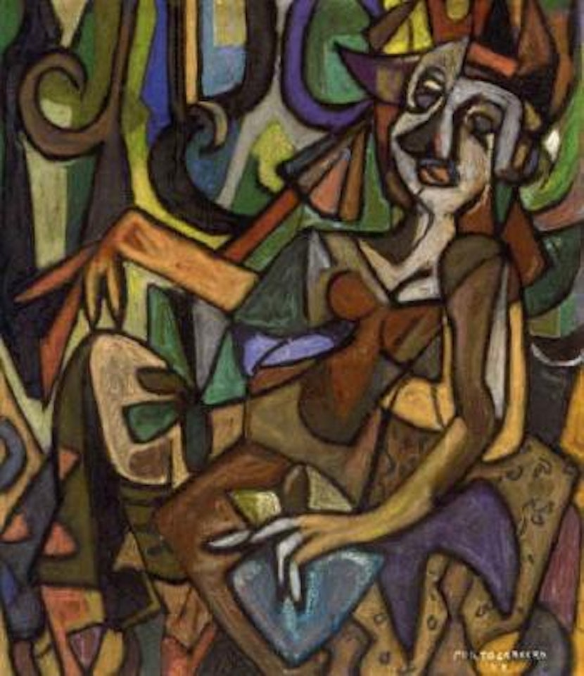 Reclining nude by René Portocarrero