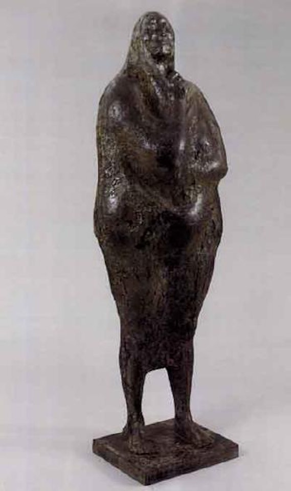 Soledad standing by Francisco Zuñiga