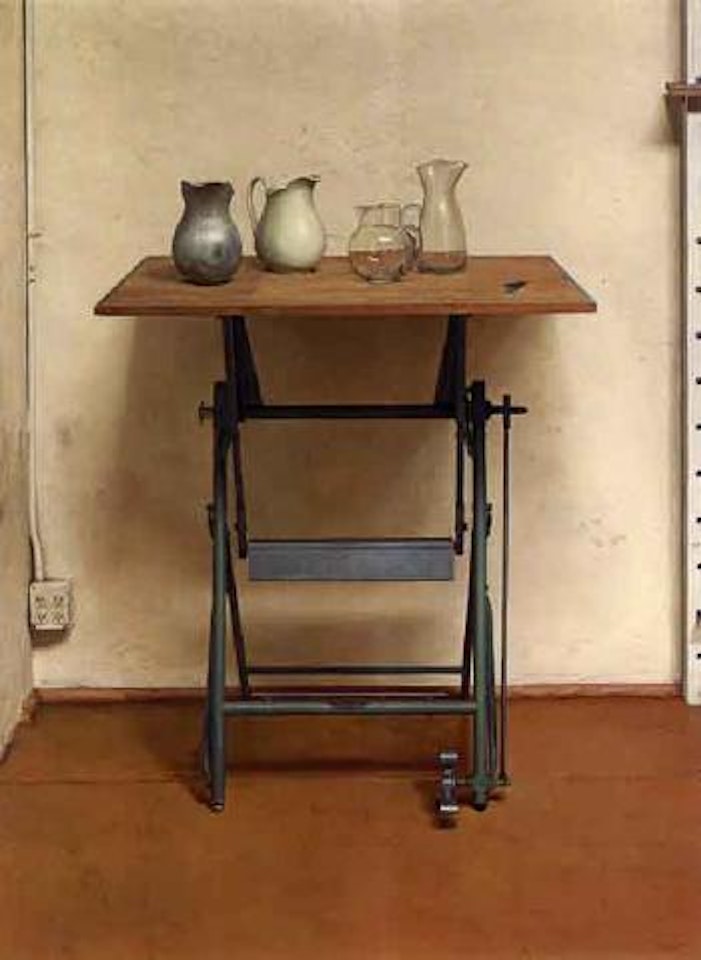 Still life in the artist's studio by Claudio Bravo