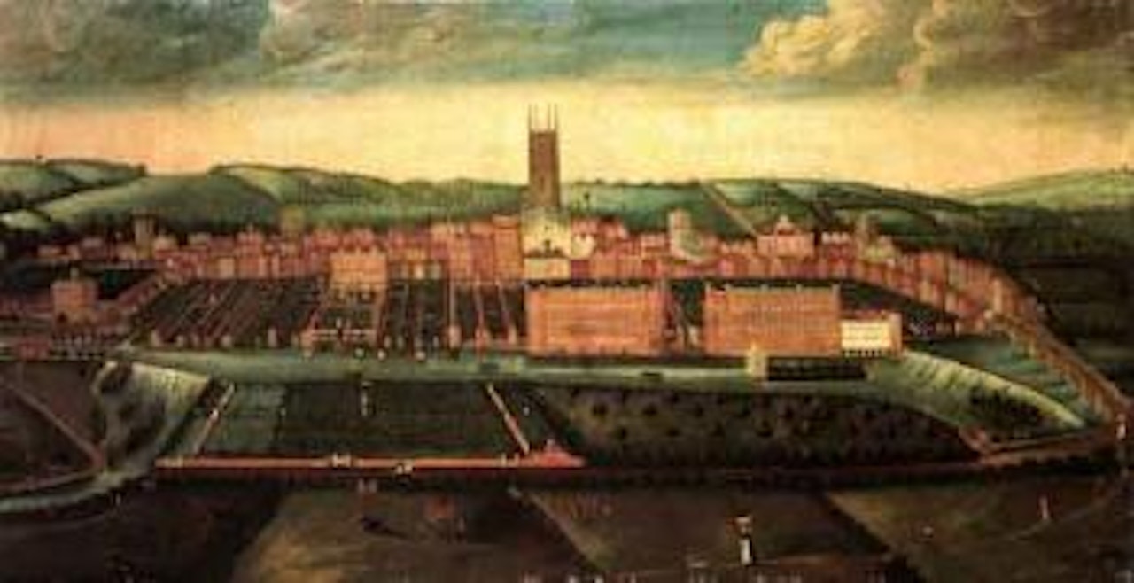 Prospect of the city of Derby by English School