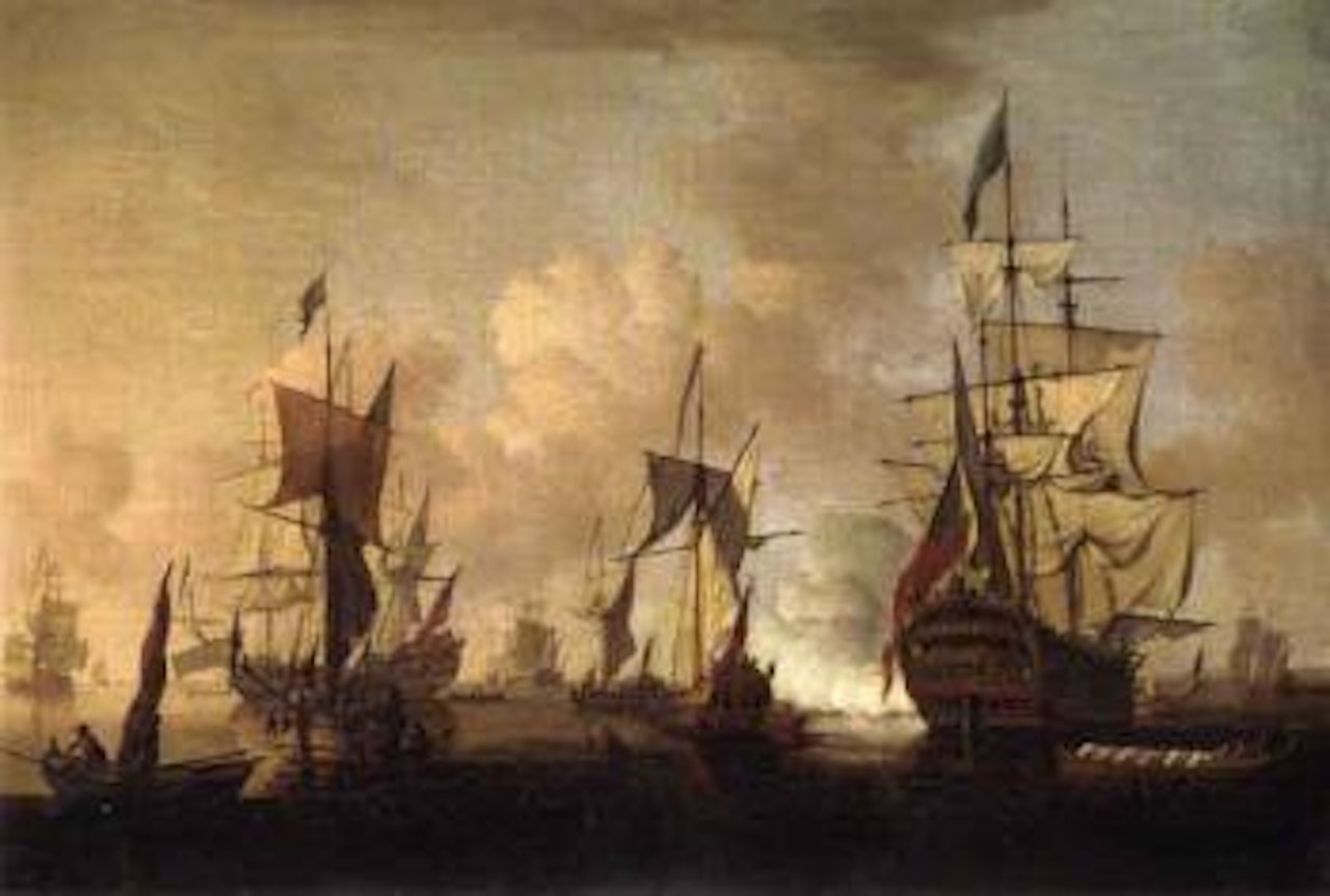 English fleet at sea by Peter Monamy