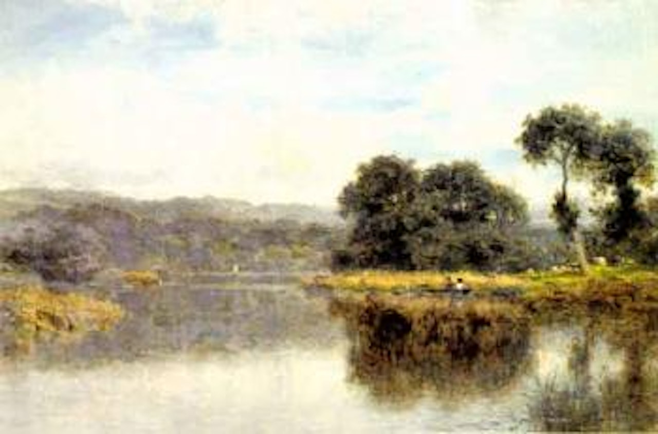 Fine day on the Thames by Benjamin Williams Leader