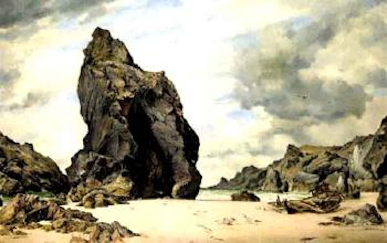 Steeple rock, Cornwall by Edward William Cooke