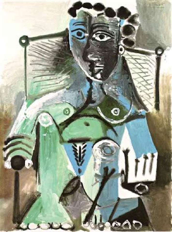 Femme nue assise dans un fauteuil by Pablo Picasso