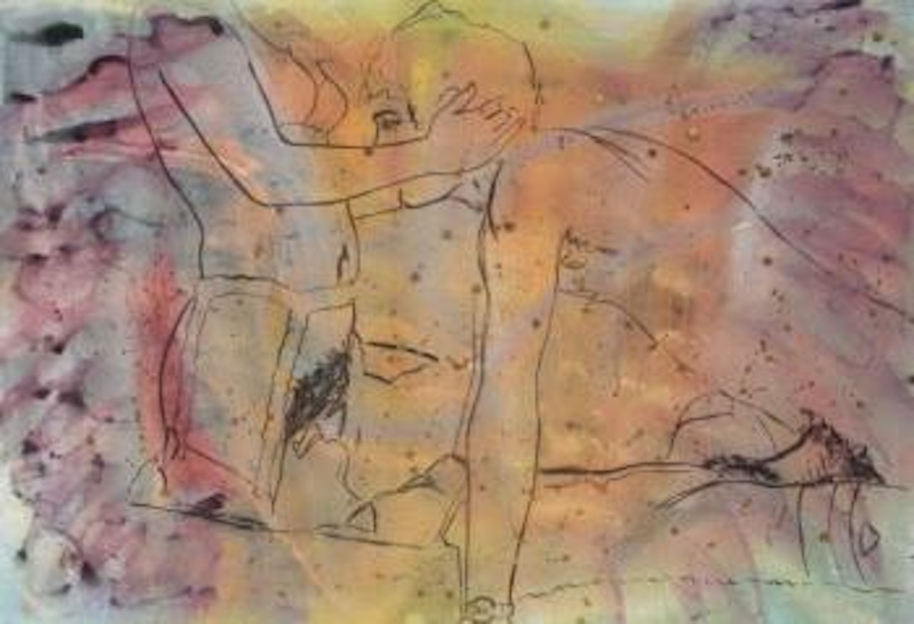 Untitled - erotic drawing by Sigmar Polke