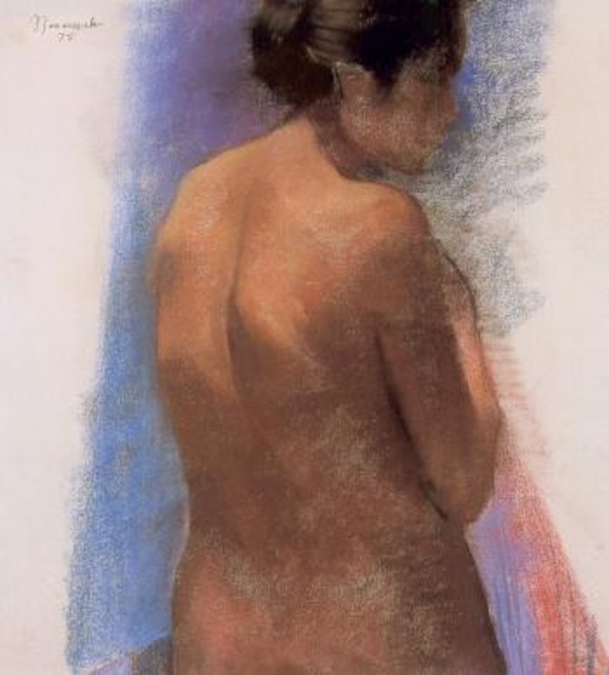 Back view of a standing nude by Vicente Manansala
