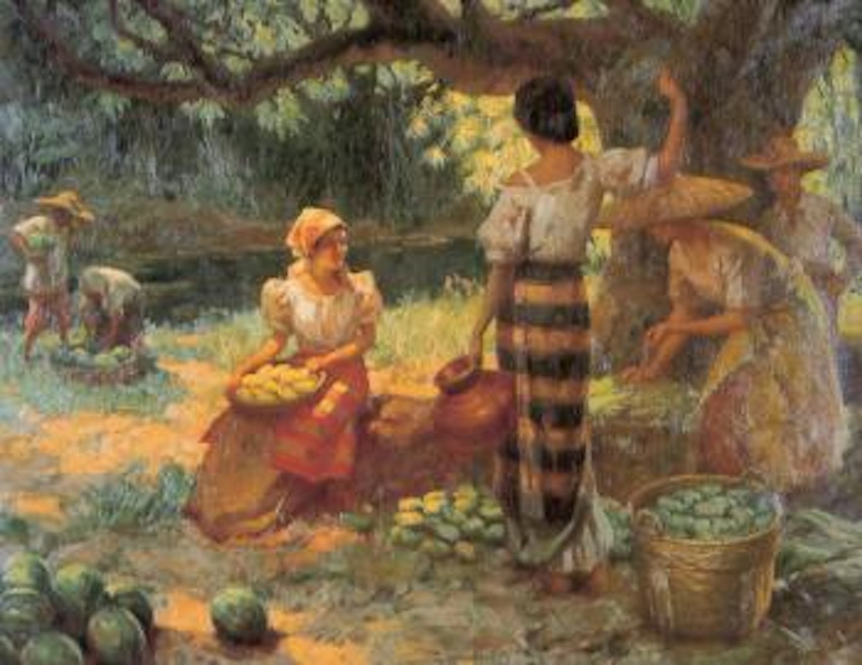 Mango vendors by Fernando Amorsolo