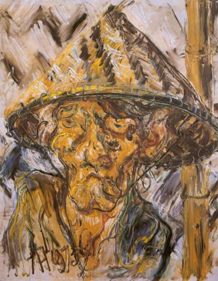 Man with a hat by Affandi