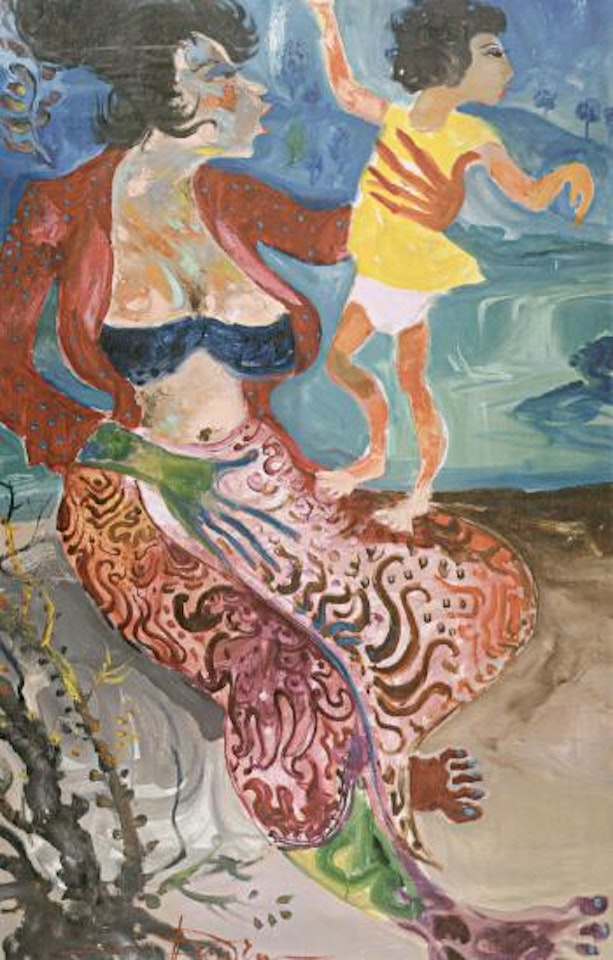Mother and child by Hendra Gunawan