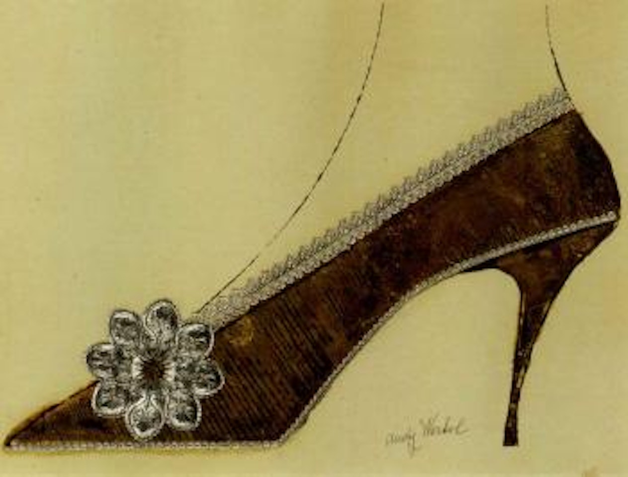 Gold shoe by Andy Warhol