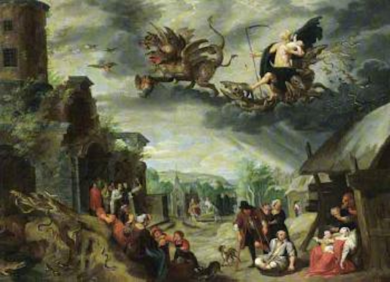 Allegory of melancholy with Saturn and the constellations by Jan Brueghel the Younger