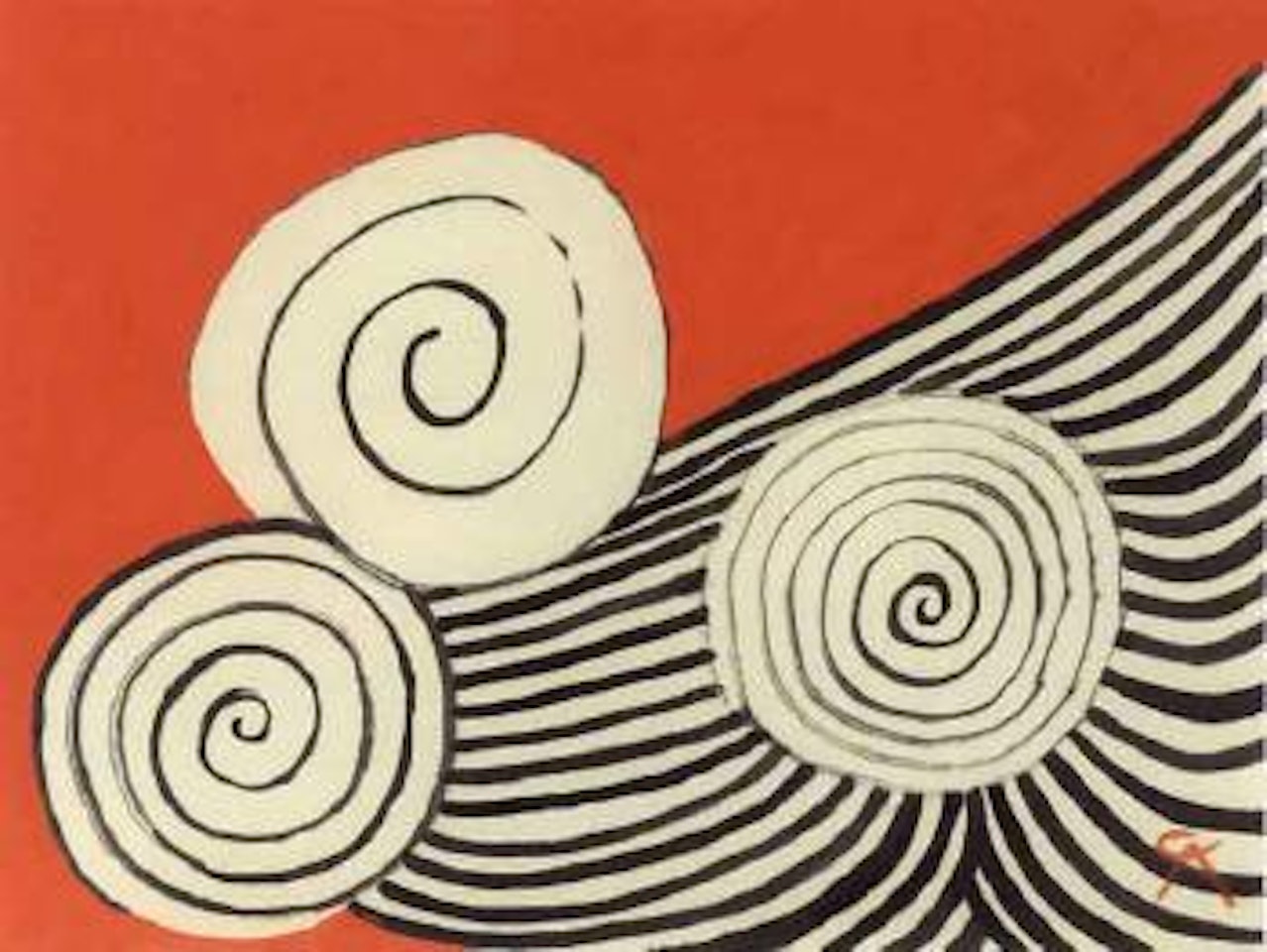 Three spirals by Alexander Calder