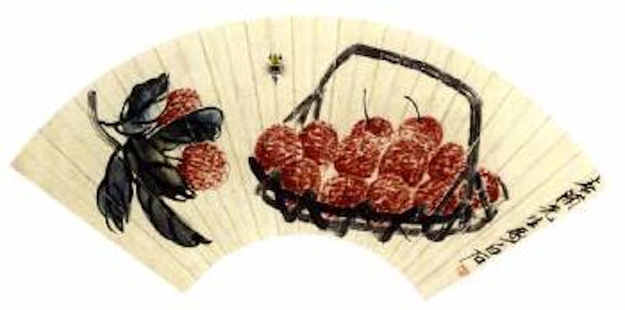 Lychee and bee by Qi Baishi