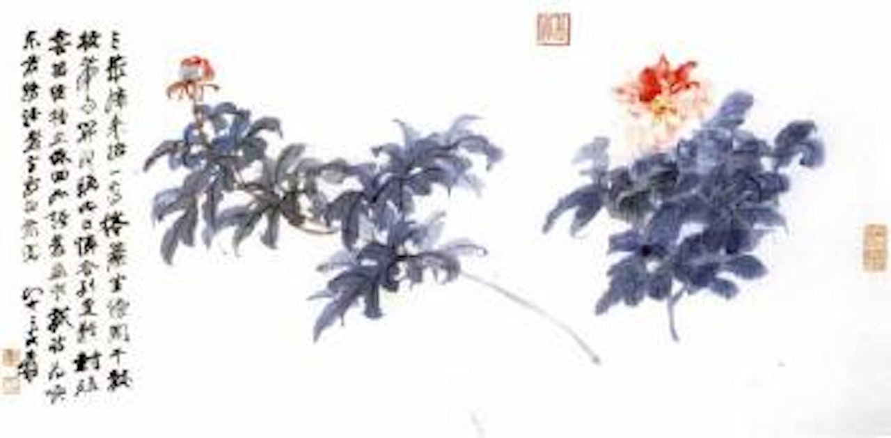 Peony by Zhang Daqian