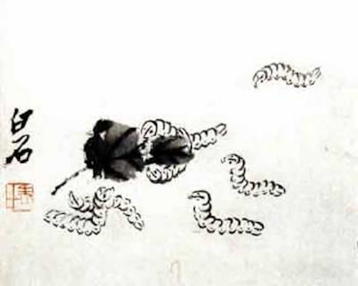 Silkworms by Qi Baishi