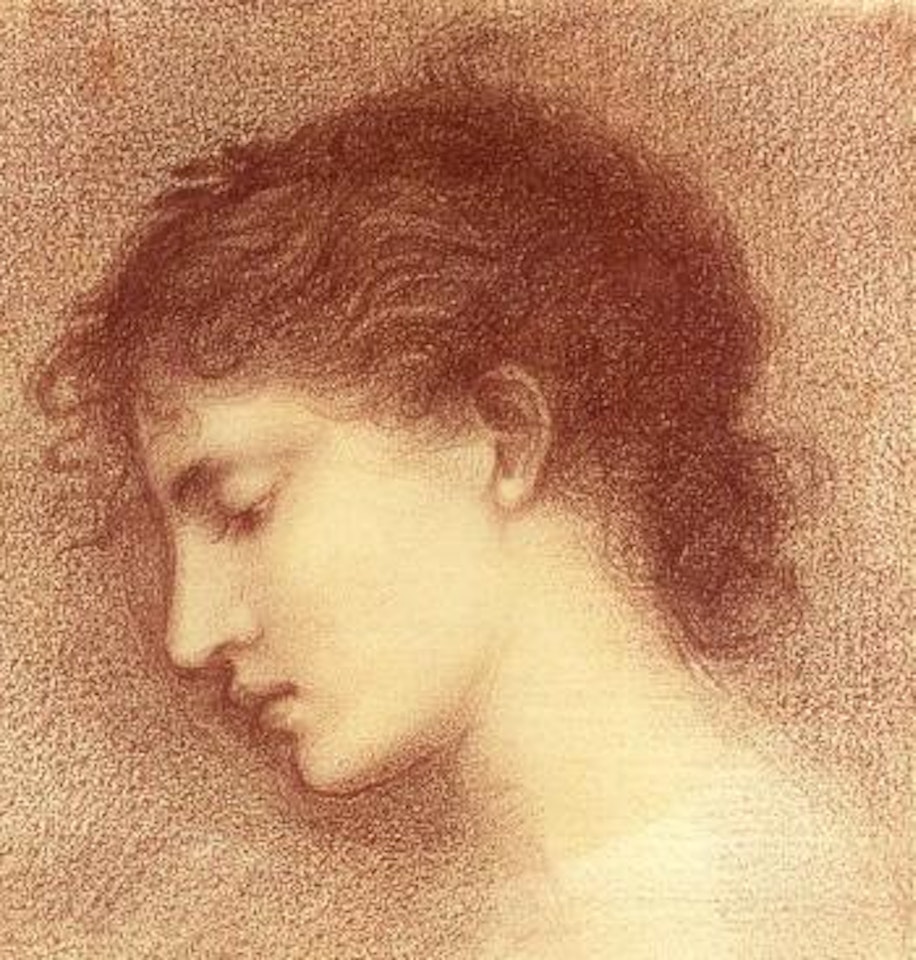 Head study of Maria Zambaco by Edward Coley Burne-Jones