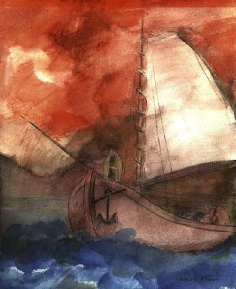 La barque by Odilon Redon