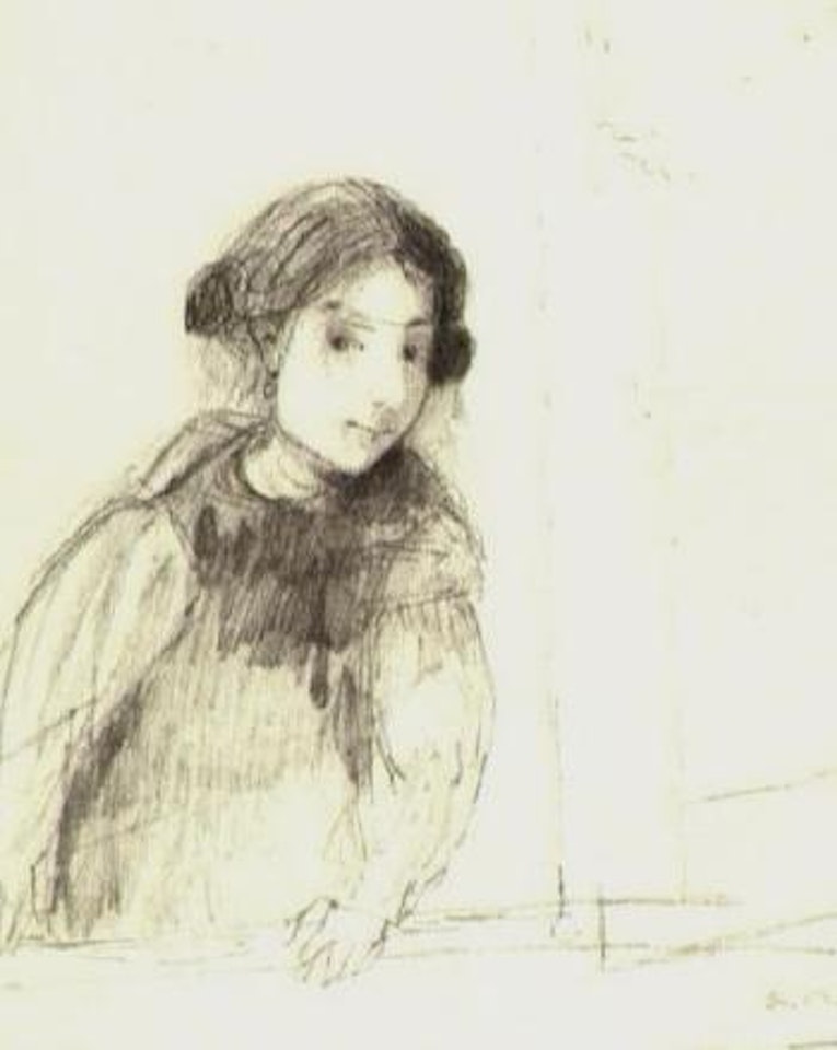 Jeune fille a la fenetre by Odilon Redon