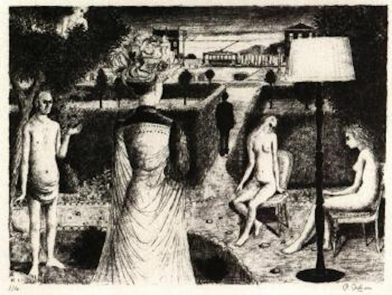 Le jardin by Paul Delvaux