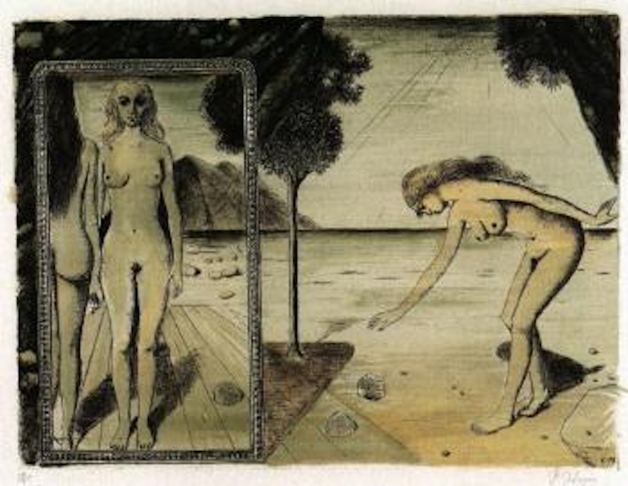 La plage by Paul Delvaux