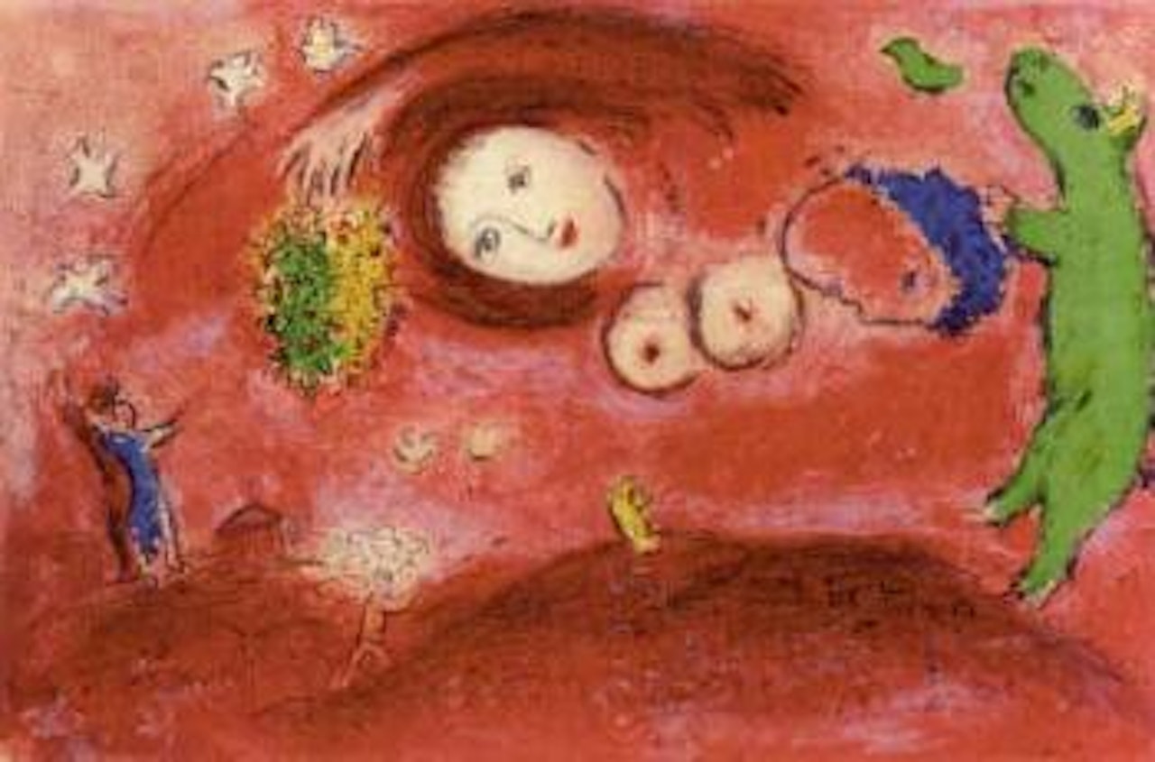 Springtime in the meadow by Marc Chagall