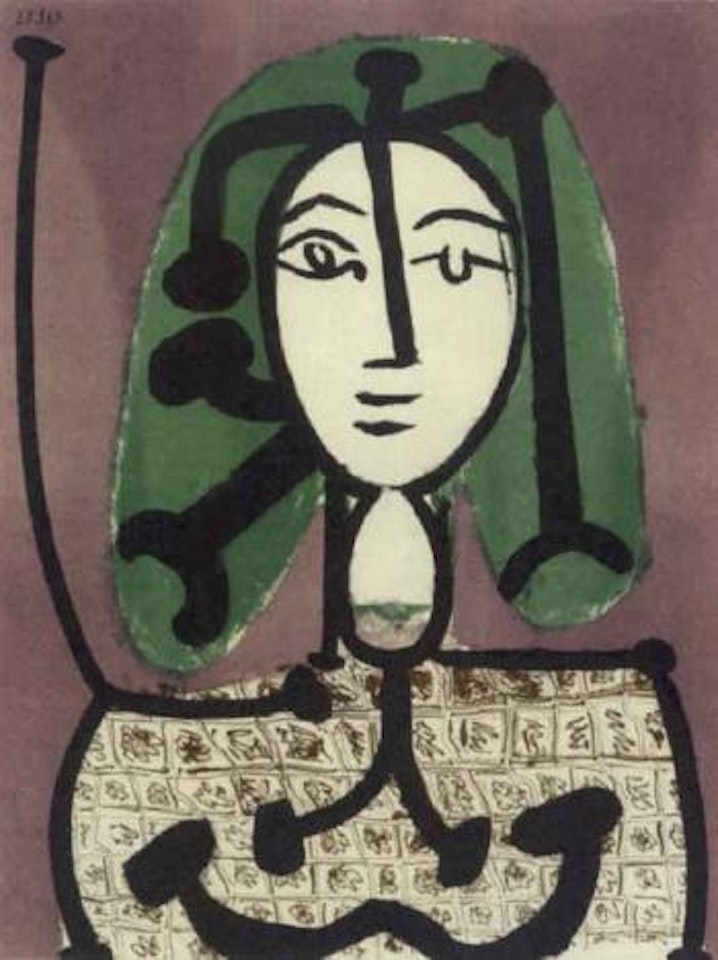 La femme a la resille, femme aux cheveux verts by Pablo Picasso