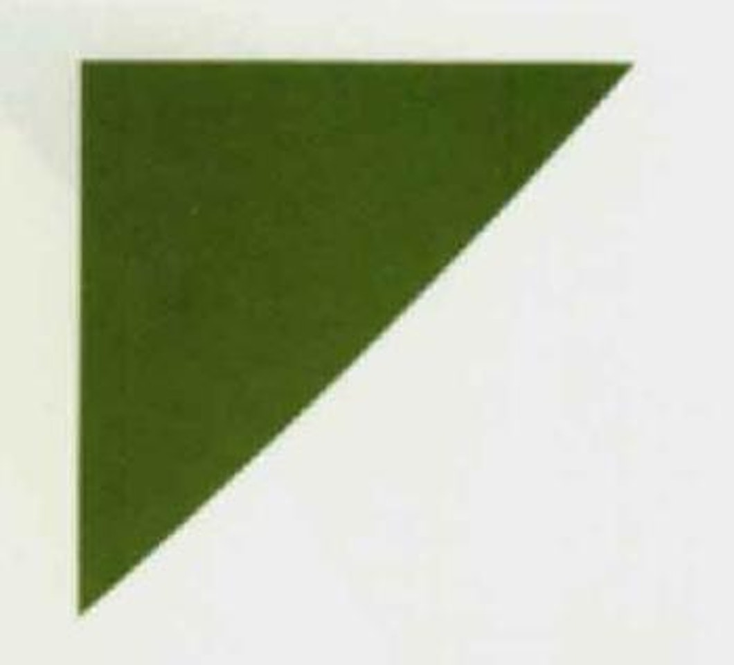 Green curve with radius of 20 degrees by Ellsworth Kelly