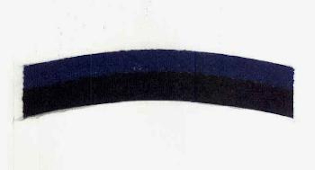 Colored paper image III, blue black curves by Ellsworth Kelly