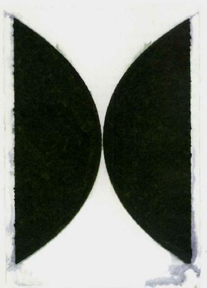 Colored paper image II, dark green curves by Ellsworth Kelly
