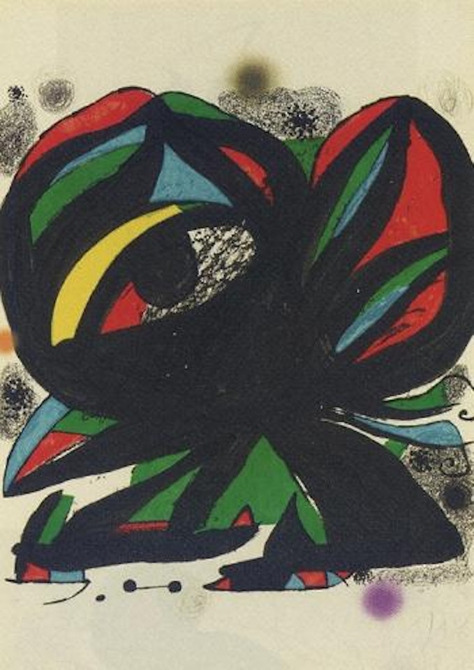 Poster for the opening of the Fundacio Joan Miro by Joan Miró