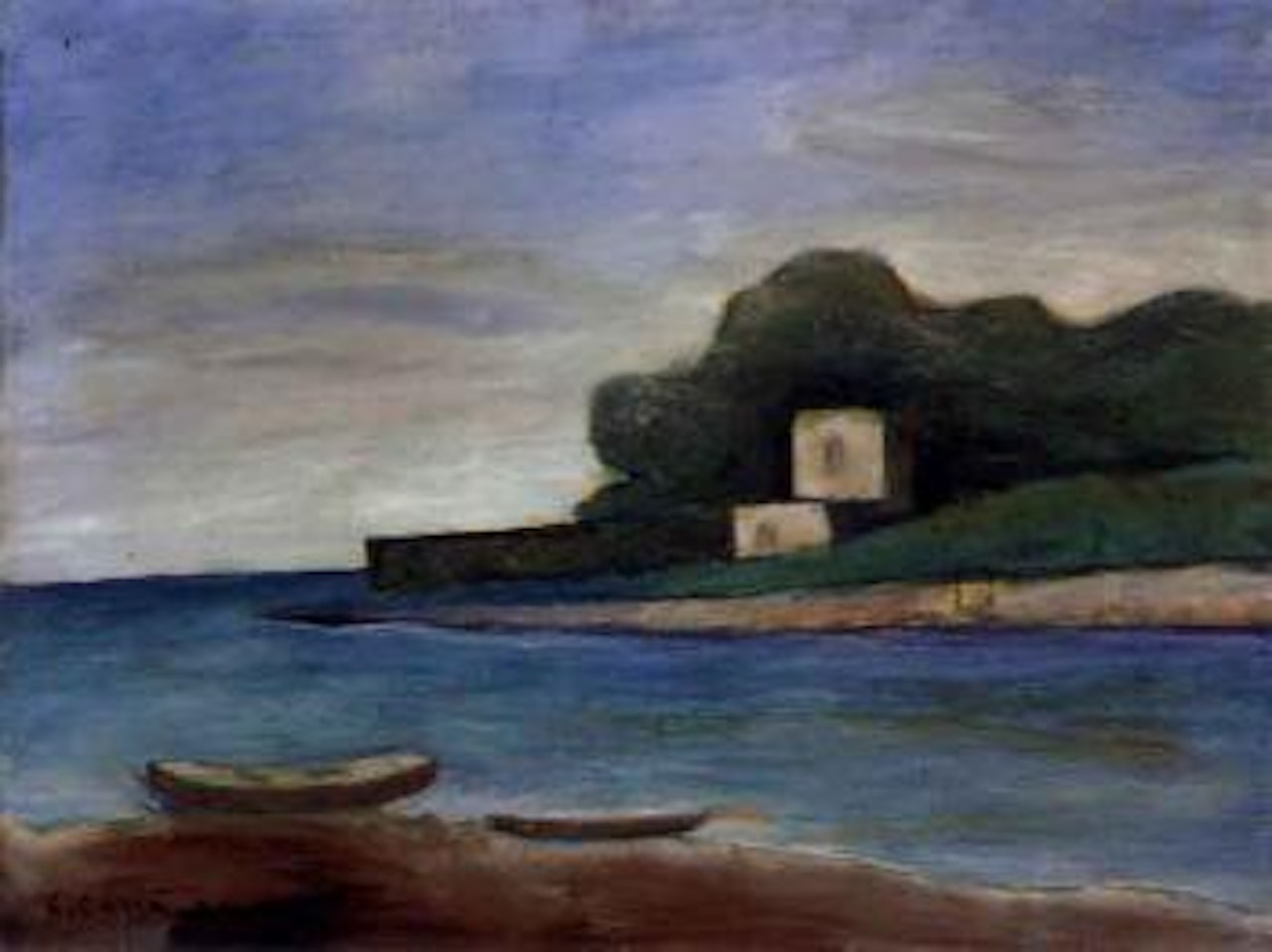 Seascape in Castiglioncello by Carlo Carra