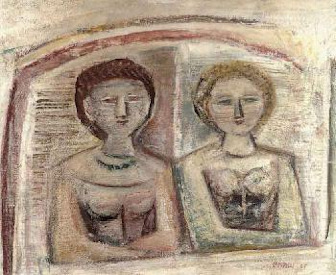 Two figures by Massimo Campigli