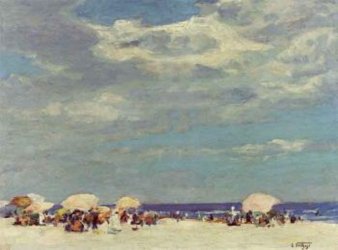 Beach scene by Edward Henry Potthast