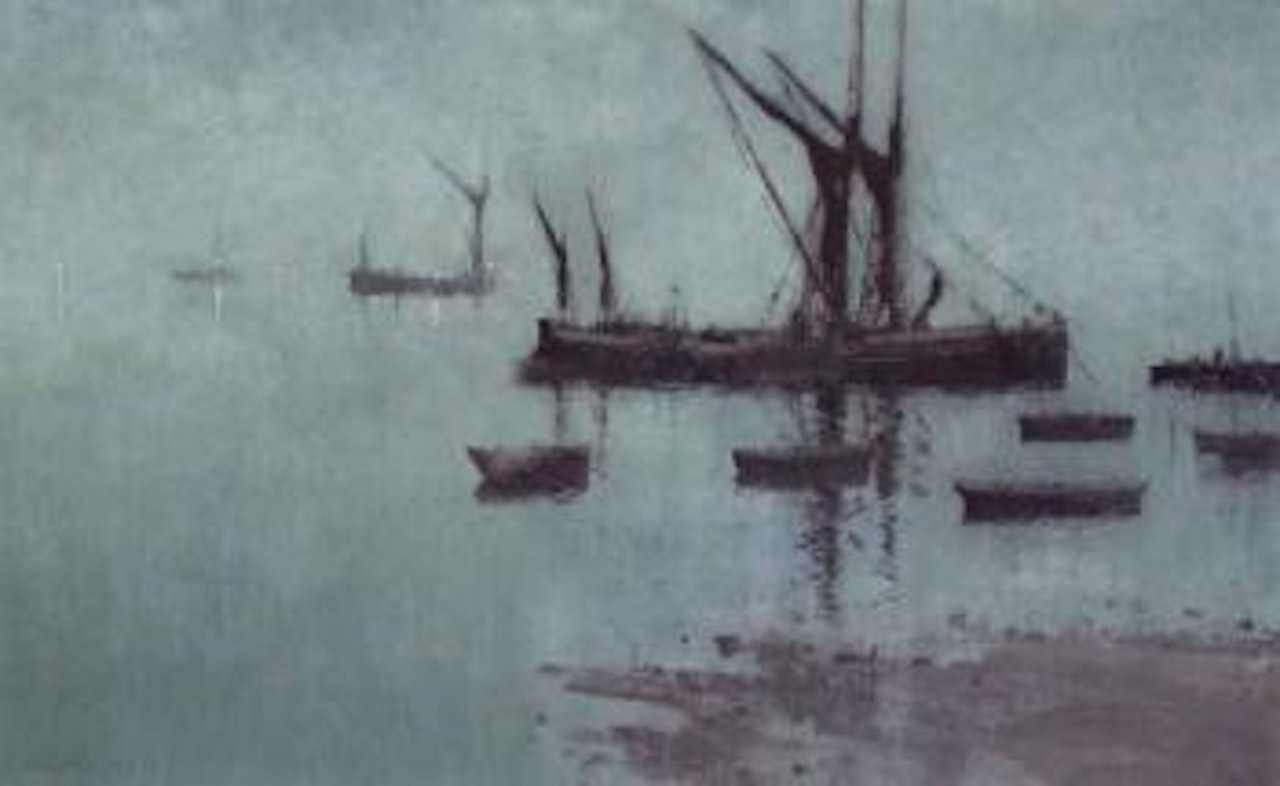 Lasr night on the Orwell by Edward Seago