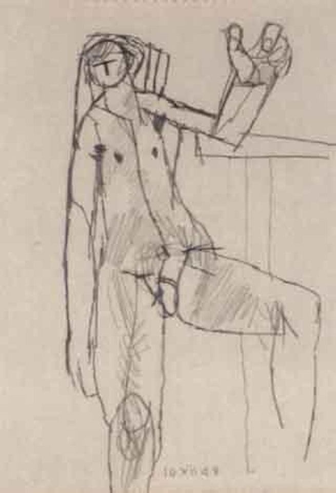 Male nude by Keith Vaughan