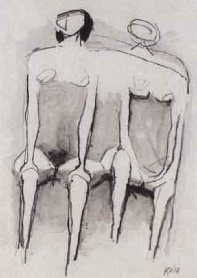 Seated nudes by Kenneth Armitage
