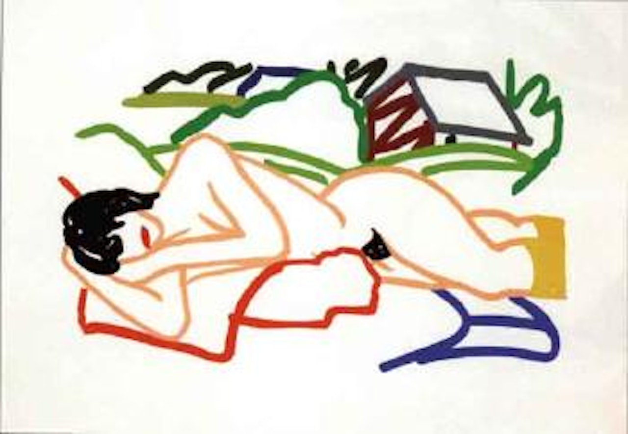 Monika with farm house by Tom Wesselmann