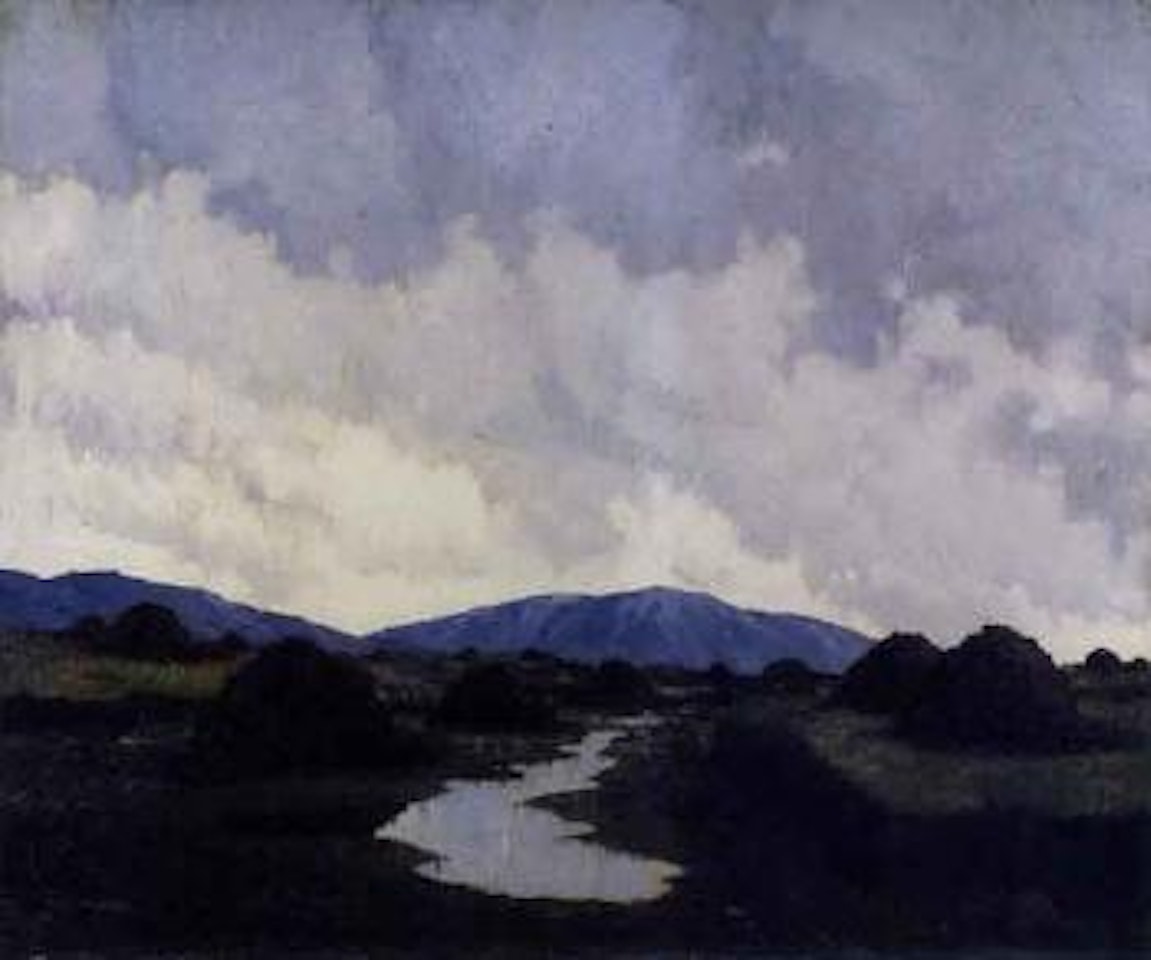 Landscape with turf stacks by Paul Henry
