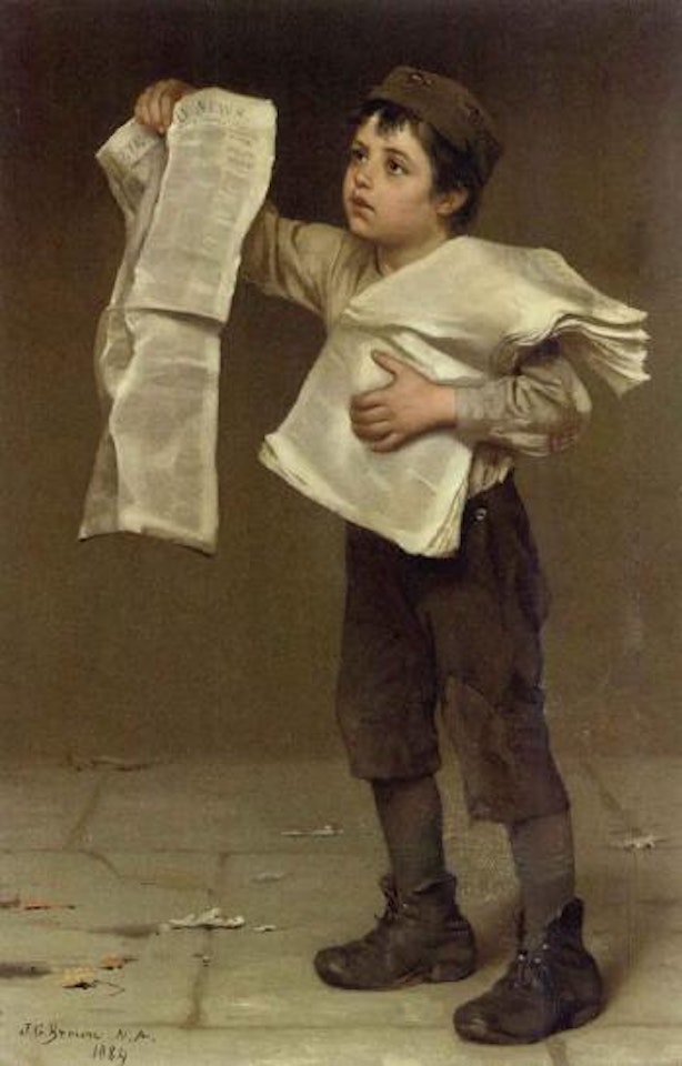 Newsboy by John George Brown