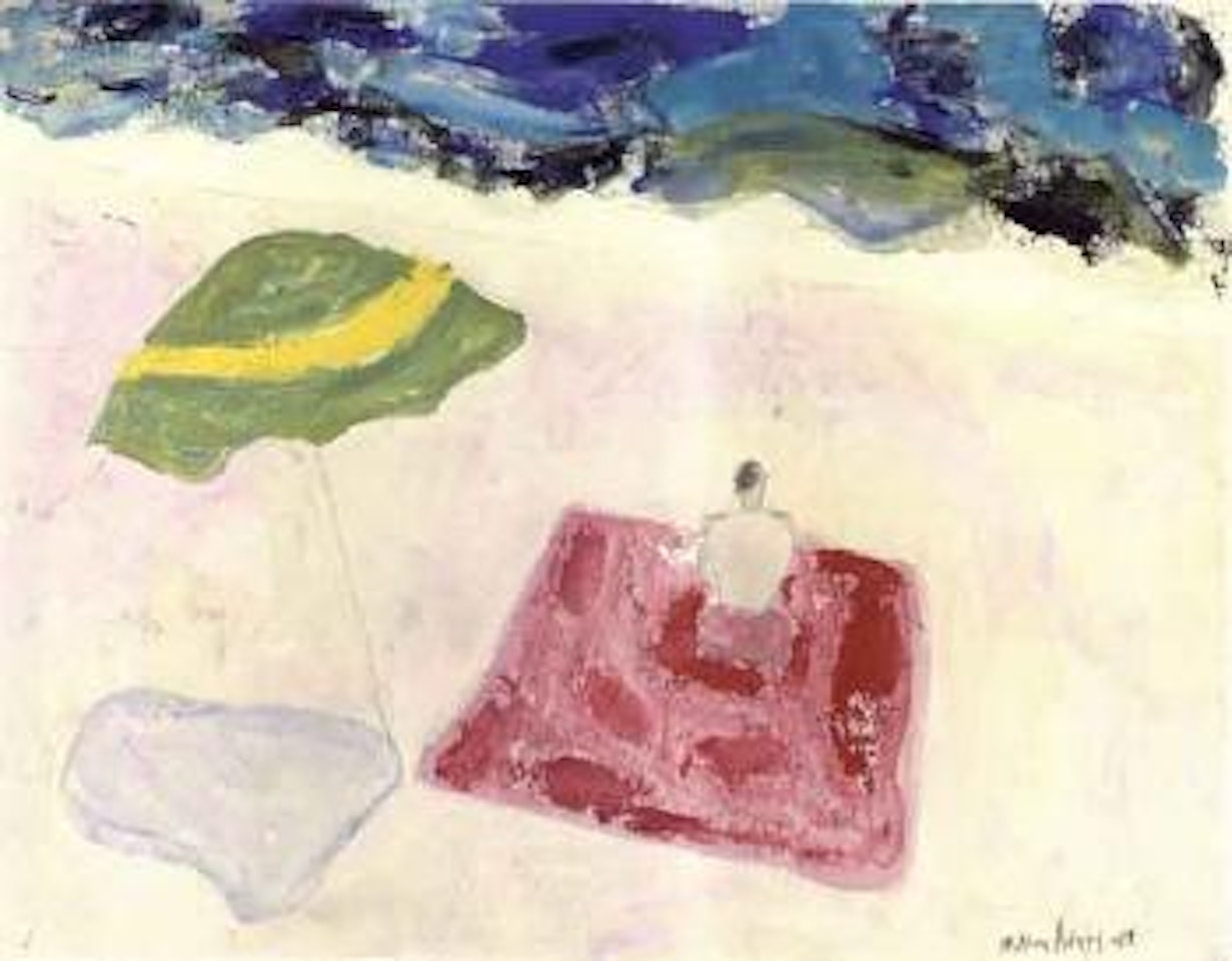 Lone sunbather by Milton Avery