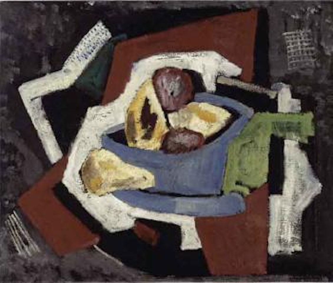 Still life with blue bowl by Marsden Hartley
