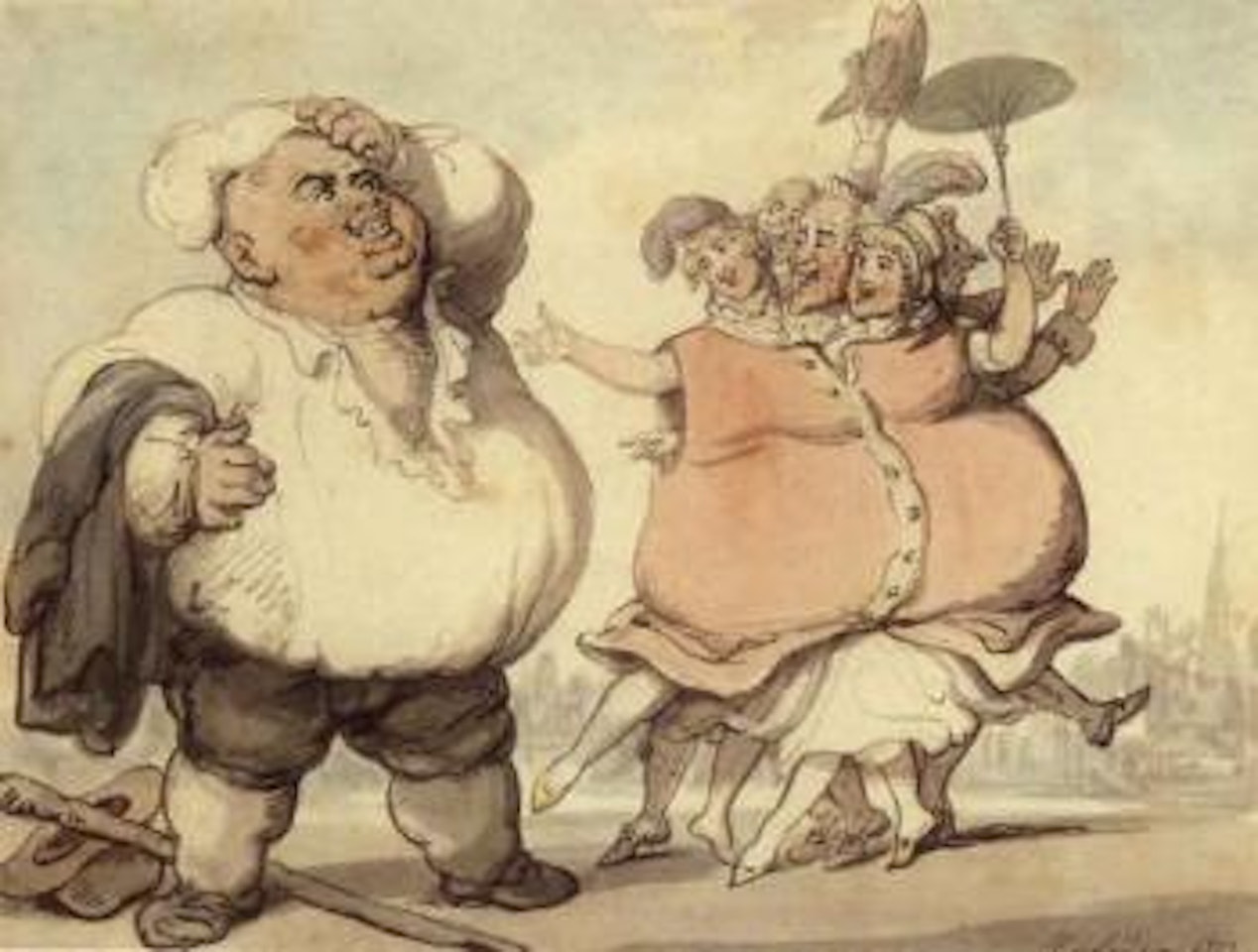French people astonished at our improvements in the breed of fat cattle by Thomas Rowlandson