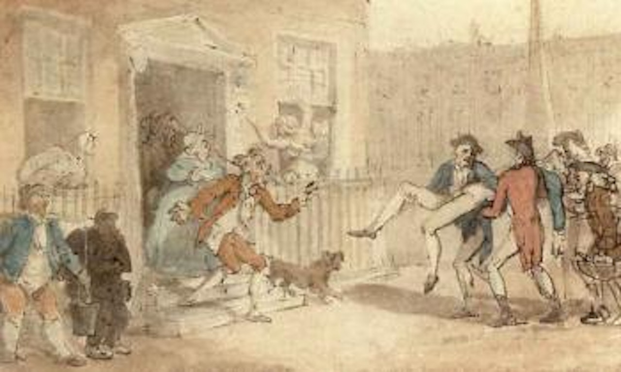 After the duel by Thomas Rowlandson