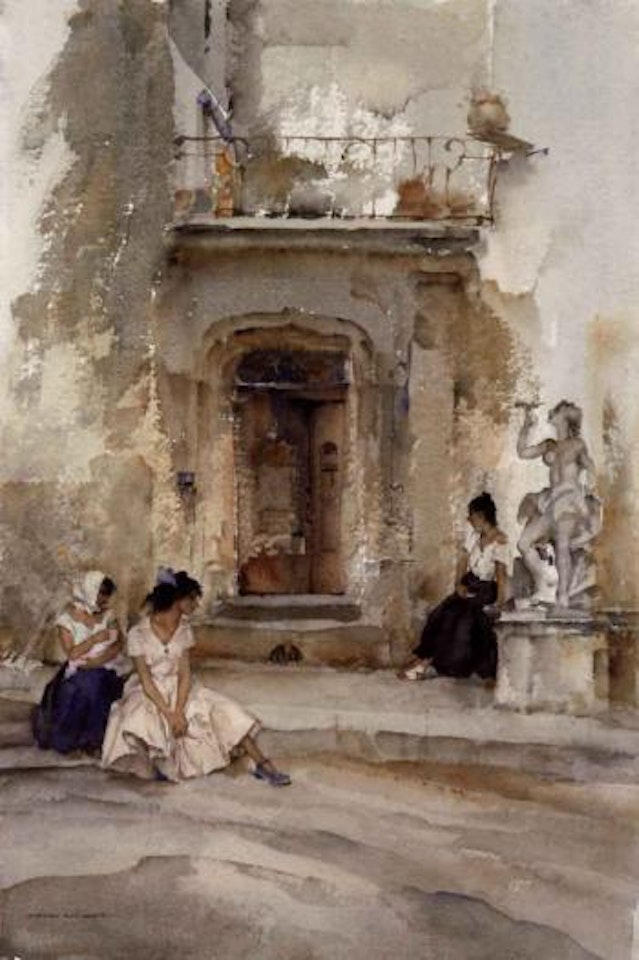 The ancient doorway, Cordes, France by William Russell Flint