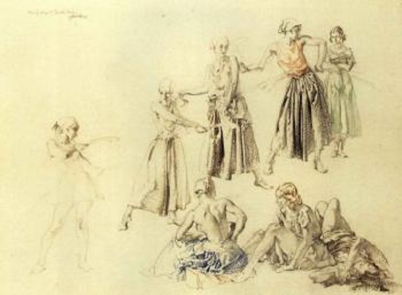 Studies for Homage to Demeter by William Russell Flint